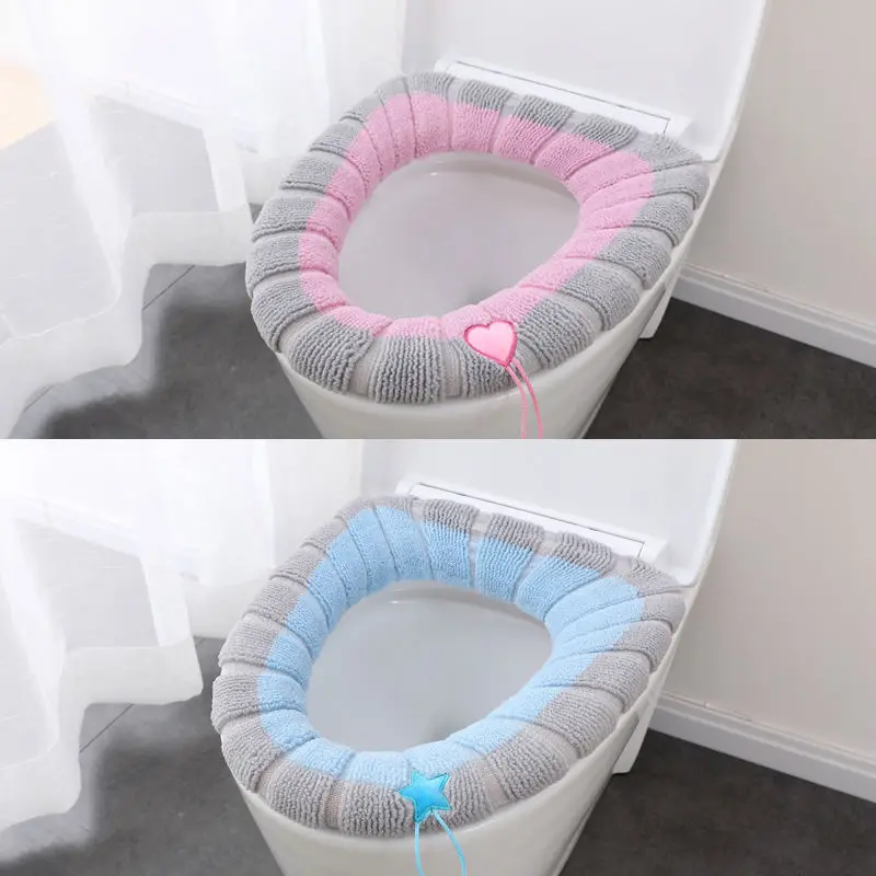 2 팩 현대 스타일 화장실 커버 링 사계절 가정용 빨 수있는 변기 쿠션 탄성 두꺼운 범용 화장실 매트