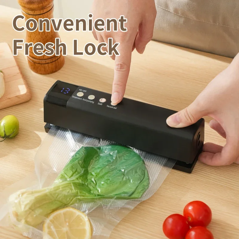 Mini Automatic Vacuum Sealing Machine ABS Plastic Kitchen Food Sealer