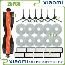 Premium Accessories Kit for Xiaomi Robot Vacuum - Main Roller, Side Brush, HEPA Filter, and Mop Cloth (25PCS)
