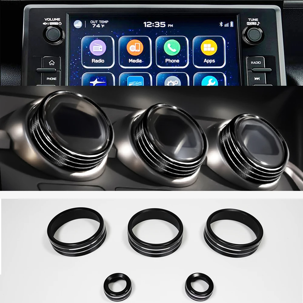 Auovo AC Knob Rings Trims Compatible With Subaru BRZ For Toyota GR86