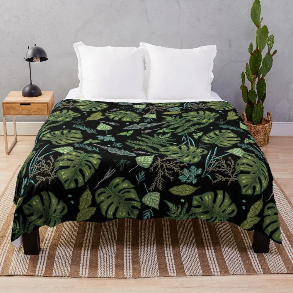 Green summer jungle Throw Blanket Fur Blanket Fuzzy Blanket AliExpress