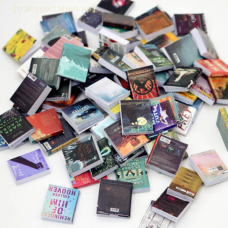 100PCS Random Miniatures Dollhouse Classical Mini Flip Books Notebook Furniture Decoration Doll Ornament Supplies miniature ornament miniature figurines