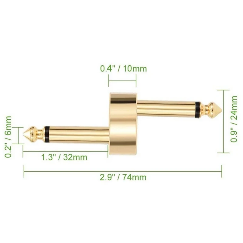 LALA 6PCS 기타 이펙트 페달 커넥터 페달 커플러 커넥터 플러그 금속 솔더 연결 커플러 크랭크 점퍼 패치