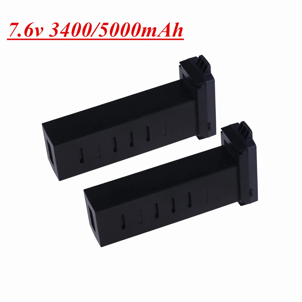 Lot de batteries drone 3400mAh et 5000mAh avec charge rapide, vue d'ensemble.