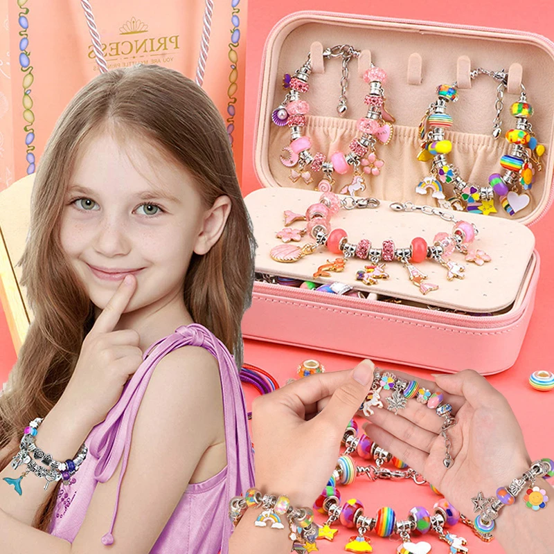 

DIY Beads Simulated Bracelet Necklace Jewelry Girls Toys Kids Arts Beauty Children Puzzle Creative Fashion Crafts Princess Doll