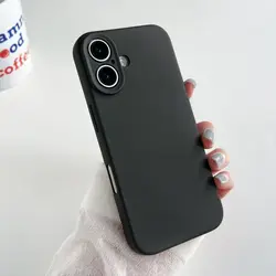 Sleek Black Silicone Matte Phone Case Cover - iPhone 12 Mini (Black)