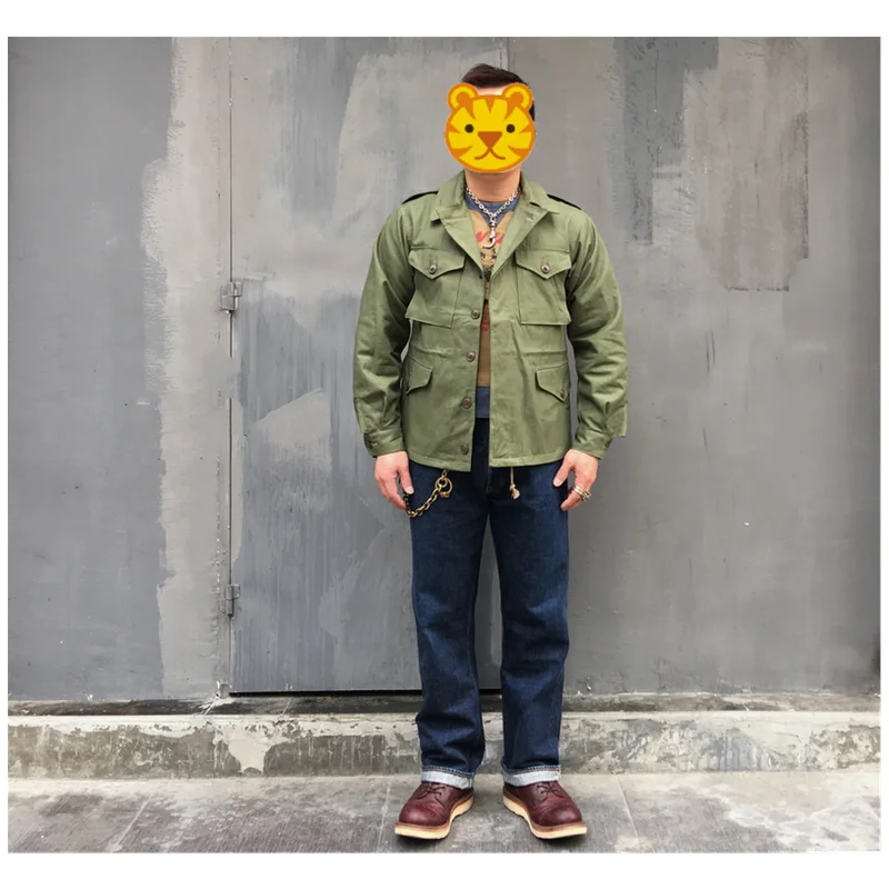 

BOB DONG Reissue Original Vintage Military US Army M-43 Field Jacket Amekaji Men's M43 Coat