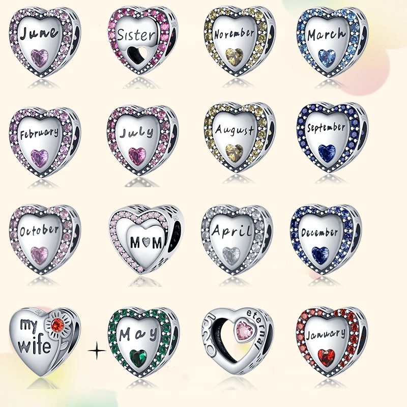 

Wholesale and Retail S925 Sterling Silver Heart Series Beaded Amulet Original Brand Bracelet Ladies Beaded DIY Luxury Jewelry