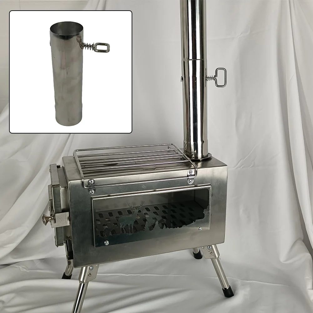 Outdoor Stove Pipe Adjustable Stainless Steel Chimney Straight Pipe 60mm  Wood Burning Heater Chimney Pipe For Camping - AliExpress