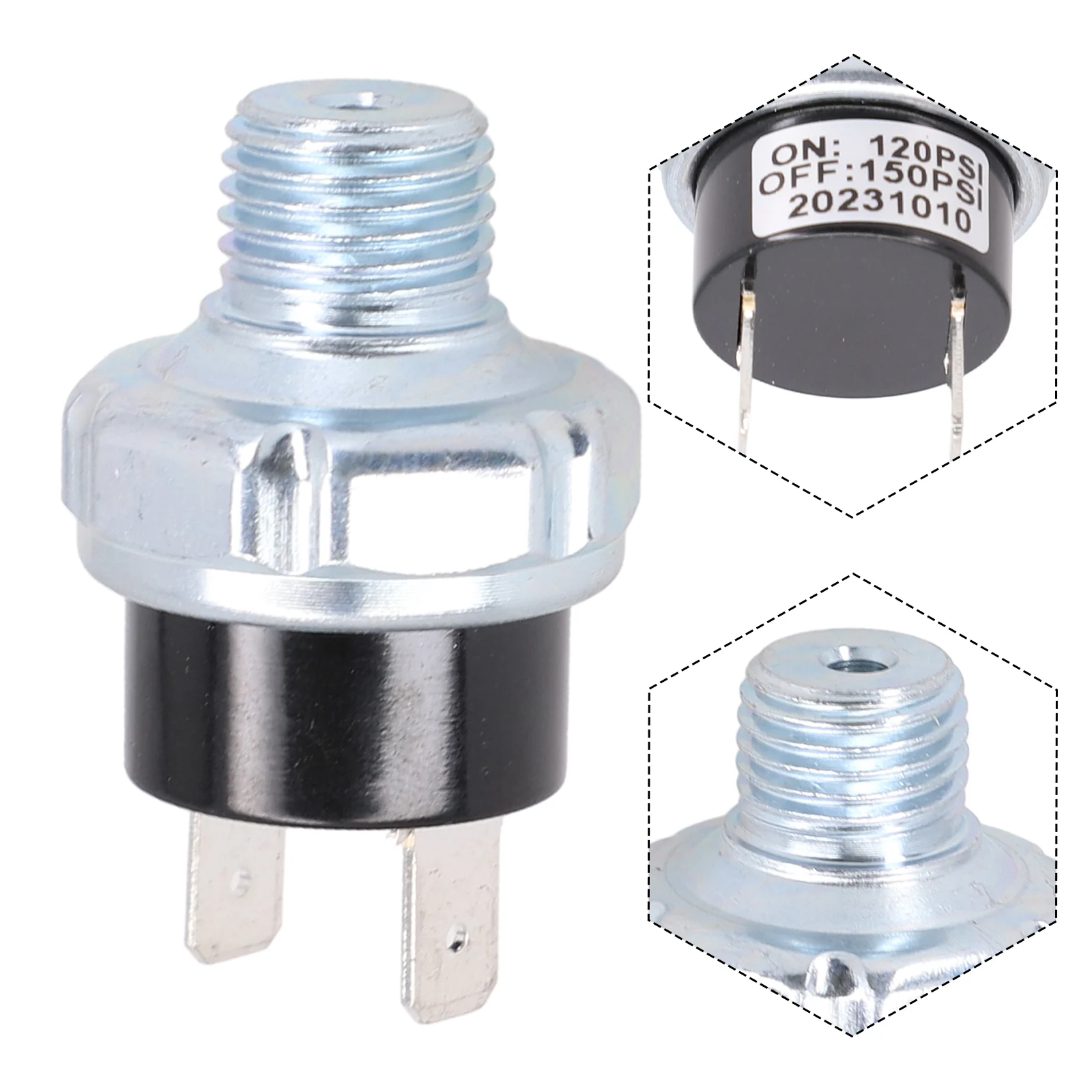 Pressostat Numérique 12-24V DC | Vanne De Régulation Pression Air | Plage -101kPa | Afficheur LCD