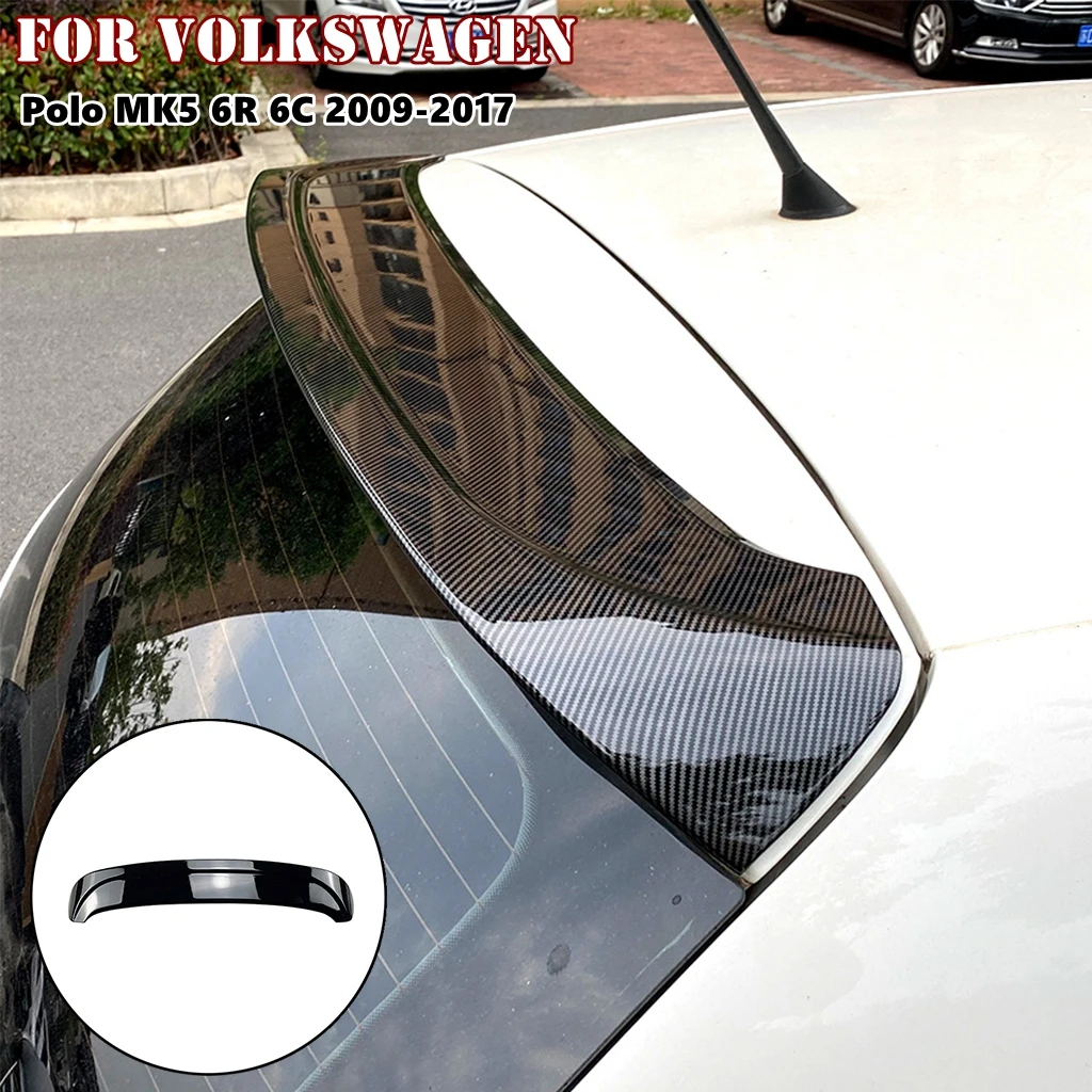 

Car Styling Car Rear Trunk Boot Lip Spoiler Wing Lid For Volkswagen Polo MK5 6R 6C 2009-2017 Rear Wing Spoiler Lip Spoilers