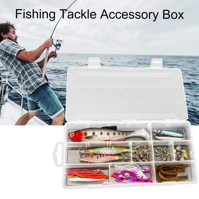 Small Tackle Box Organizer Fishing Tackle Box With 15 Removable