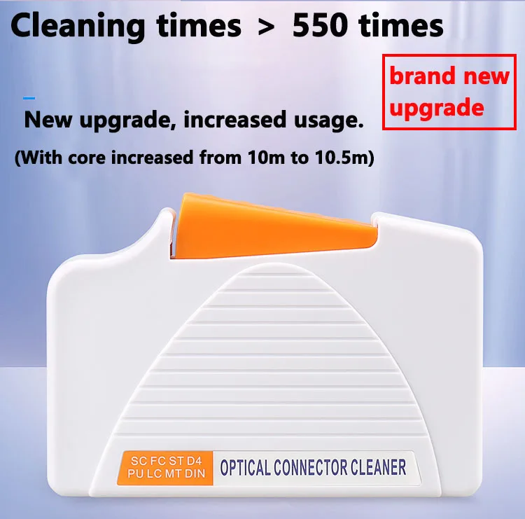 AUA-550 optical fiber end face cleaning box SC/FC/ST/LC connector wiping tool optical fiber flange adapter, pigtail cleaner