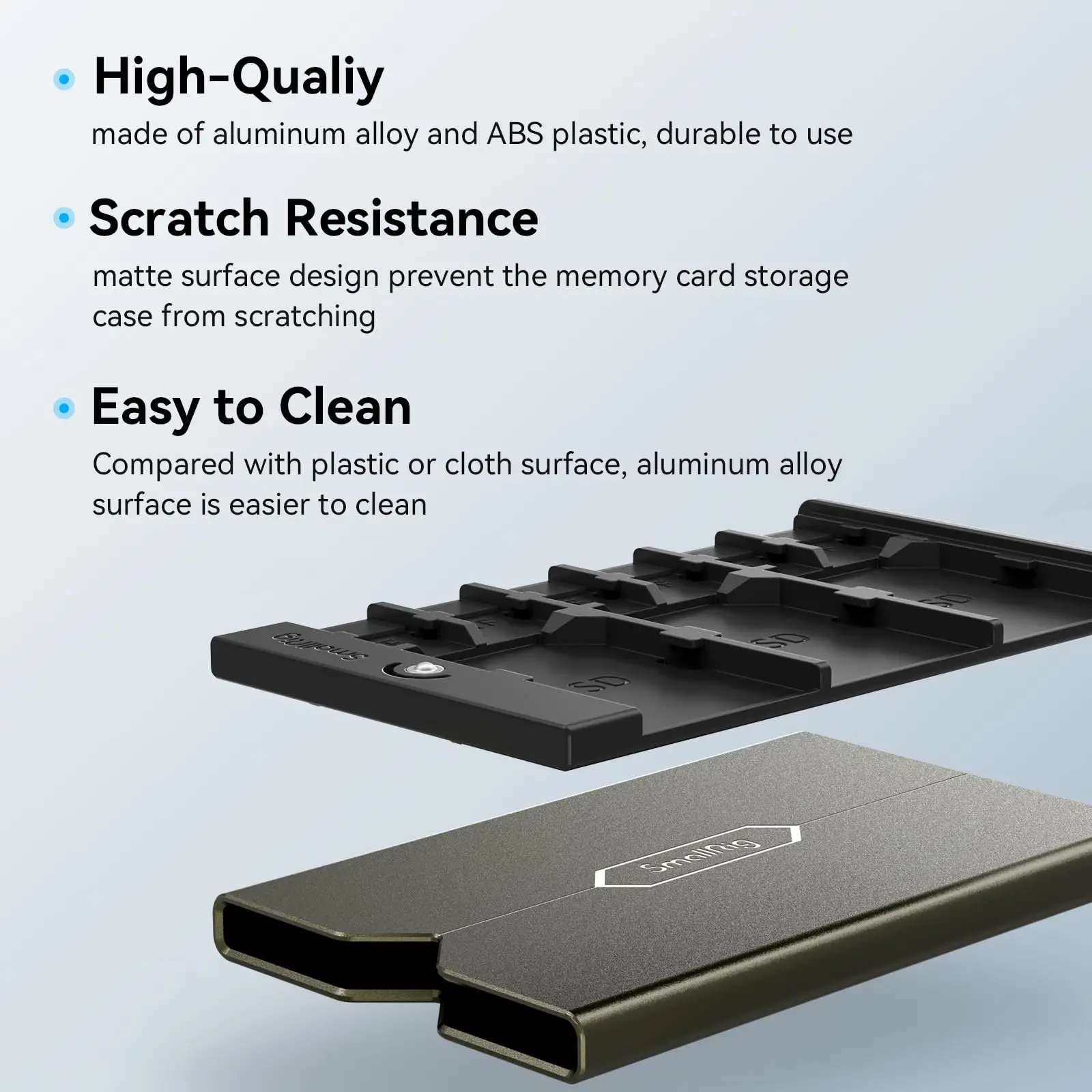 SmallRig 메모리 카드 케이스, SIM 카드홀더 포함, SD/마이크로 SD/SIM 카드 DSLR,  카메라 사진 비디오 촬영용-2832B
