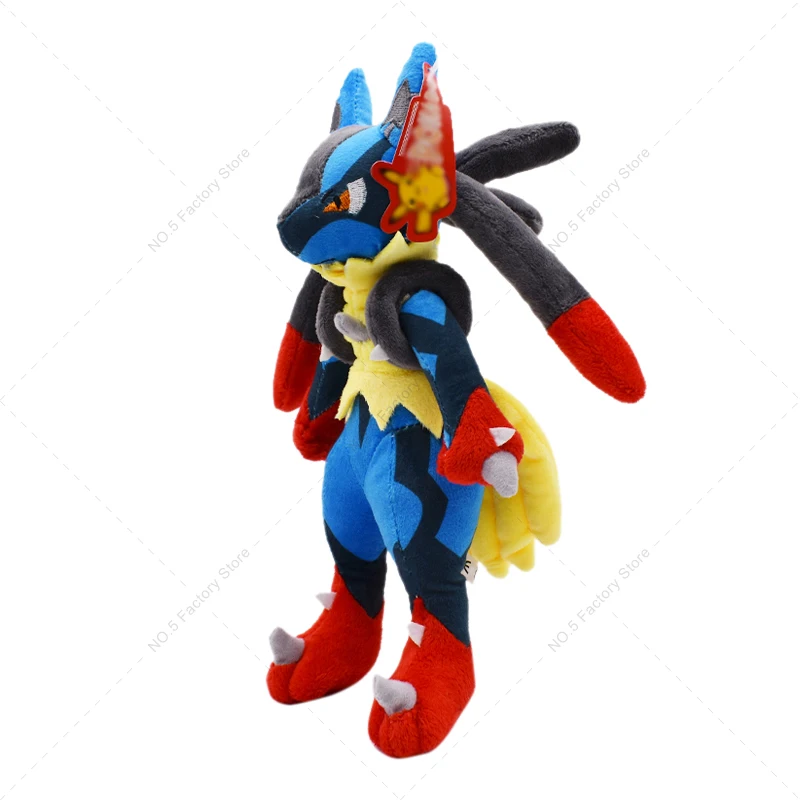 16-31cm  서 Lucario 반짝 이는 봉제 인형 귀여운 메가 Riolu 동물 인형 품질 Peluche 장난감 어린이 할로윈 선물
