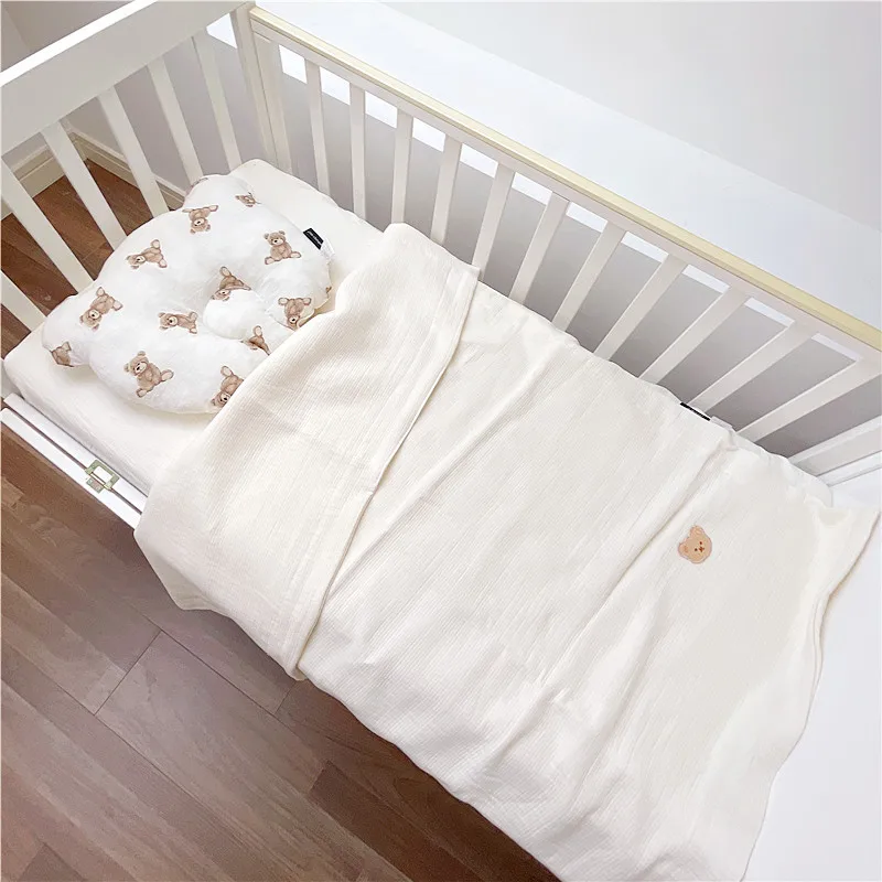Cartoon Bear Baby Fitted Sheet For Newborns Cotton Soft Crib Bed Sheet For Children Mattress Cover Protector Kids Toddler Be