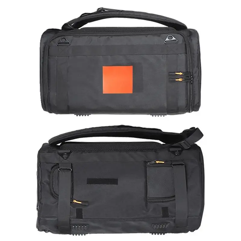 

Pure Black Foldable Blue Tooth Speaker Storage Bag Backpack Design Soft Waterproof Wireless Blue Tooth Speaker Double Zipper