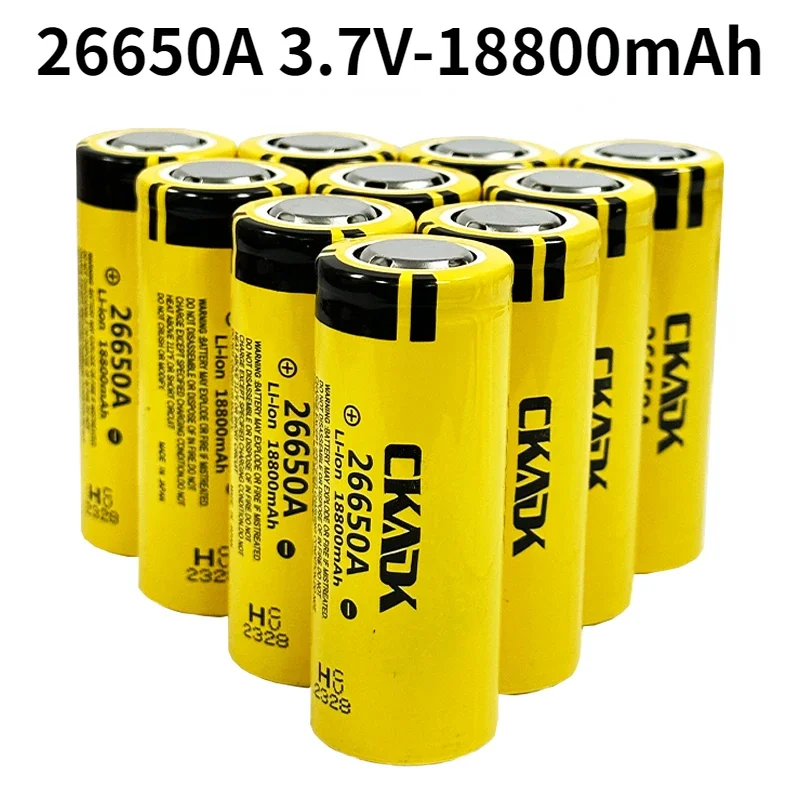 

New high capacity 26650A, 3.7V 18800mah, 100% original 26650 20A rechargeable lithium battery suitable for flashlights