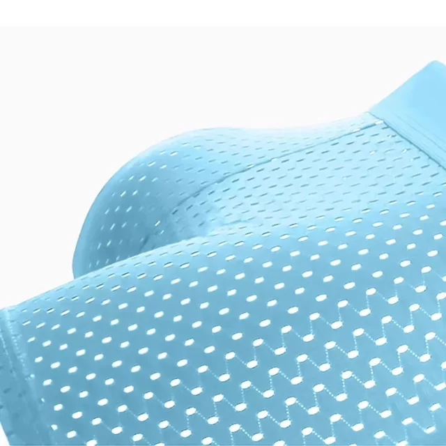 5 uds/ropa interior para hombre, bragas para hombre, Boxer Sexy de malla transpirable, calzoncillos de Color sólido, Boxer fino, Boxer cómodo con agujero de bambú de gran tamaño 5