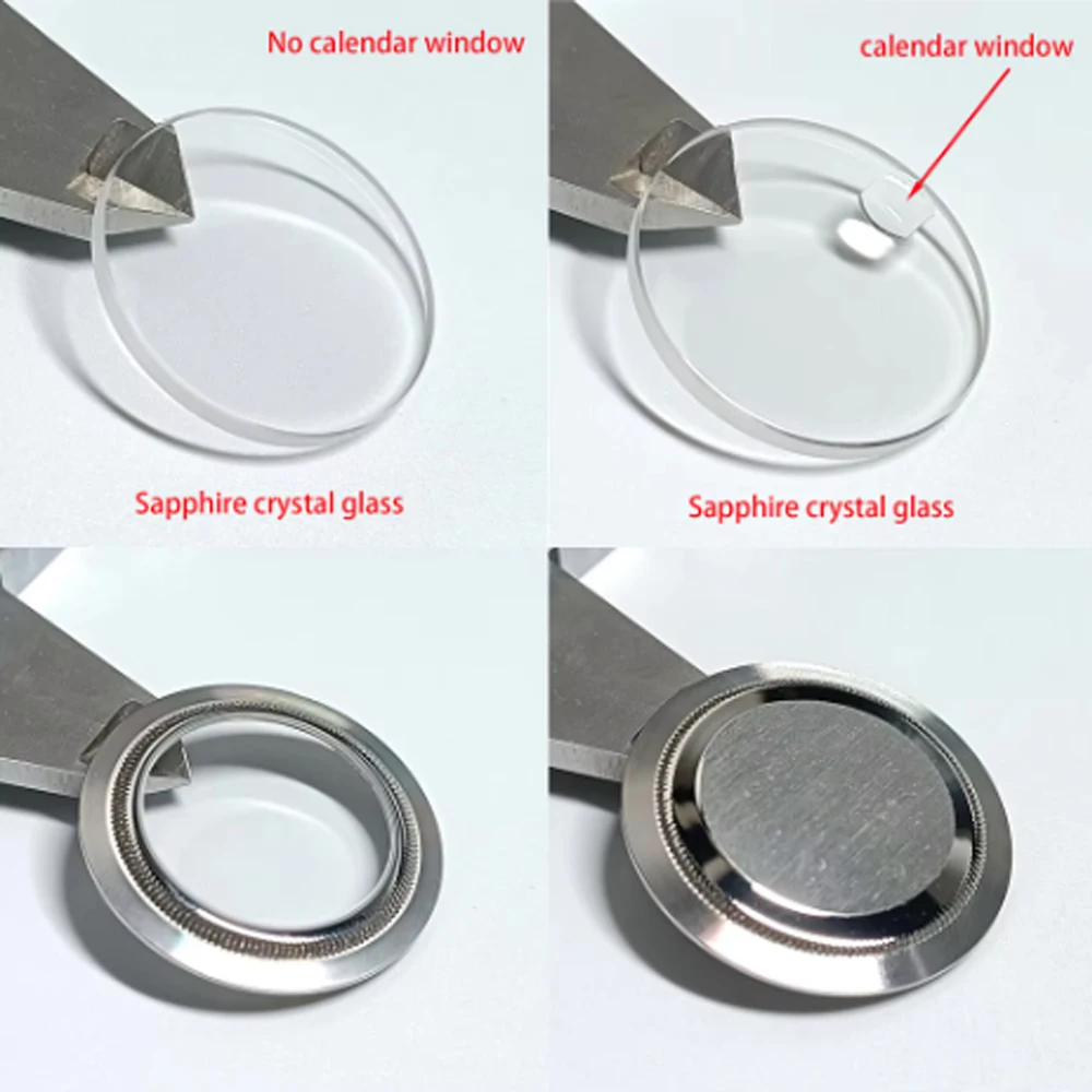 40.5MM GMT Case Sapphire Glass Bidirectional Rotating Case fit N H34/35/36 Movement fit for 28.5MM Dial 20mm Strap Accessories