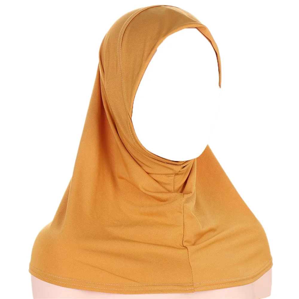 Muslim Headwear New Jersey Muslim Hijab Underscarf Inner Cap Solid Women Wrap Neck Cover Headscarf Turban Headband Sport Hijab Islamic Headwear Head Scarf Hijab Headscarf Hijab Hats Female Head Wraps