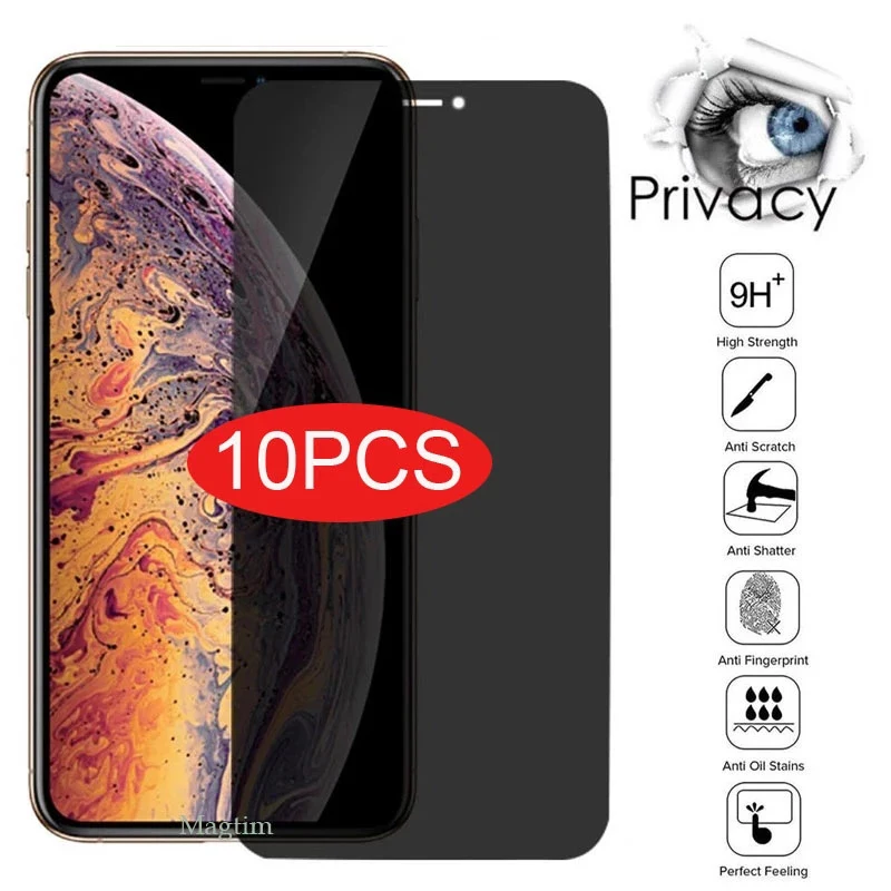10pcs Privacy Screen Protector For Iphone 11 12 13 14 Pro Xs Max Xr