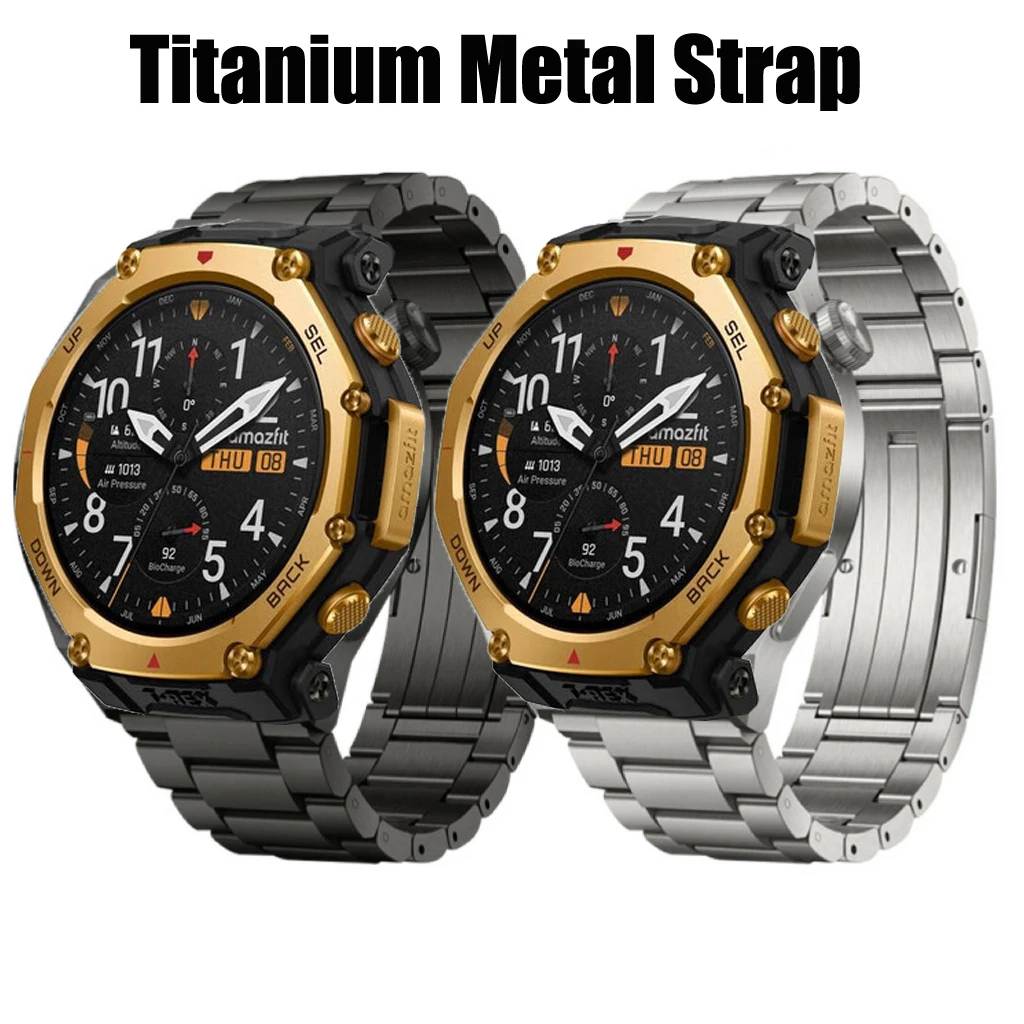 Elegant Titanium Metal Strap Luxury Business Wristband with Link Bracelet Design, 20/22mm