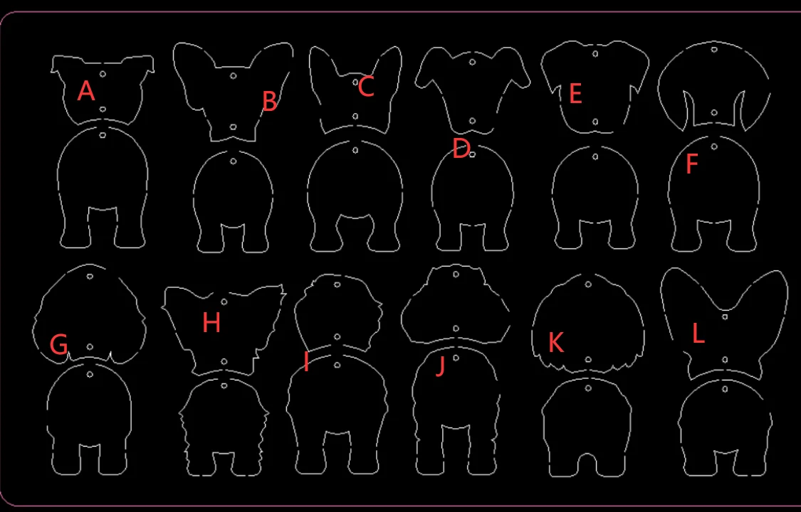 

Отдельная форма JK -Dog для сережек, деревянная форма, совместимая с большинством высекальных изделий вручную