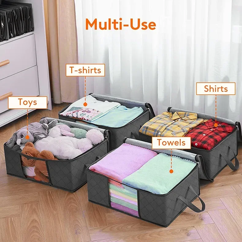 Storage Bag Foldable Large Capacity Clothes Blanket Storage Bags Storage Containers for Organizing Bedroom Closet Clothing