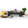 16-Inch Electric Skillet with Glass Cover,Tempered glass cover with stay-cool handle,Doubles as a buffet server. 3
