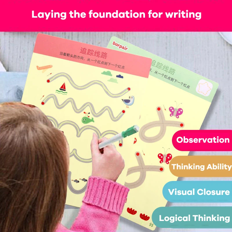 Writing Training Montessori Educational Toys Drawing Set Kid 2 4 6 Years  Old Teens Children Game Boy Girl Logical Thinking Paint - AliExpress