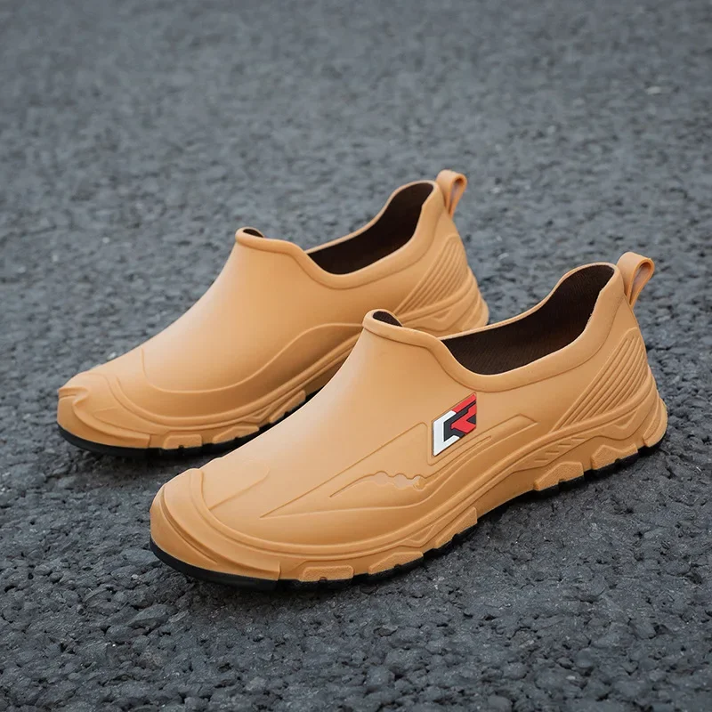 Rubber Shoes for Men Waterproof Work and Safety Rain Shoes Fishing Boots Husband Galoshes Non Slip Oil-proof Kitchen Footwear
