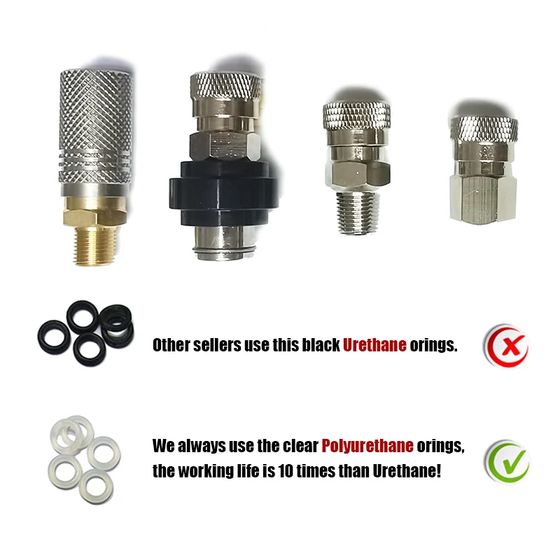 Hpa Air Rvs 8Mm Vrouwelijke Quick Disconnect Opladen Adapter Hoge Druk 1/8Bspp 1/8NPT m10 * 1