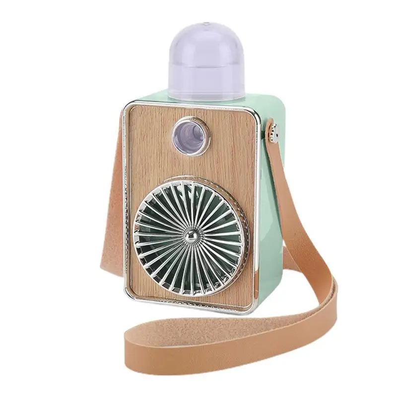 

Cooler Fan Personal Wearable Cooling Fans Portable Vintage Desk Fan 3 Speeds USB Charging For Travel Farm Hiking Camping Summer