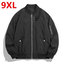 Spring Autumn Men's Baseball Suit Plus Size Jacket Trendy Long sleeved Stand up Neck Loose 150kg 9xl bomber jacket men 1