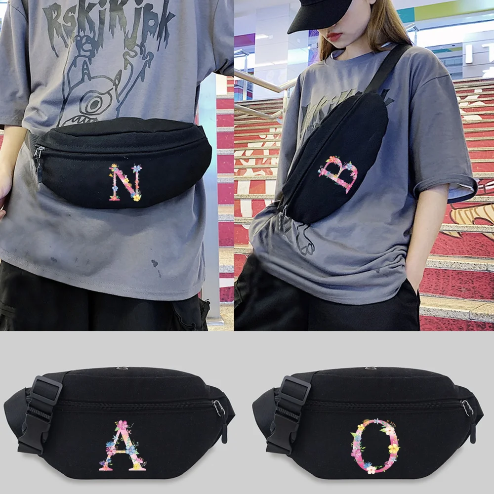 

Fashion Women Waist Bag Packs Female Phone Purses Ladies Chest Messenger Bags Pink Series Pattern for Running Cycling