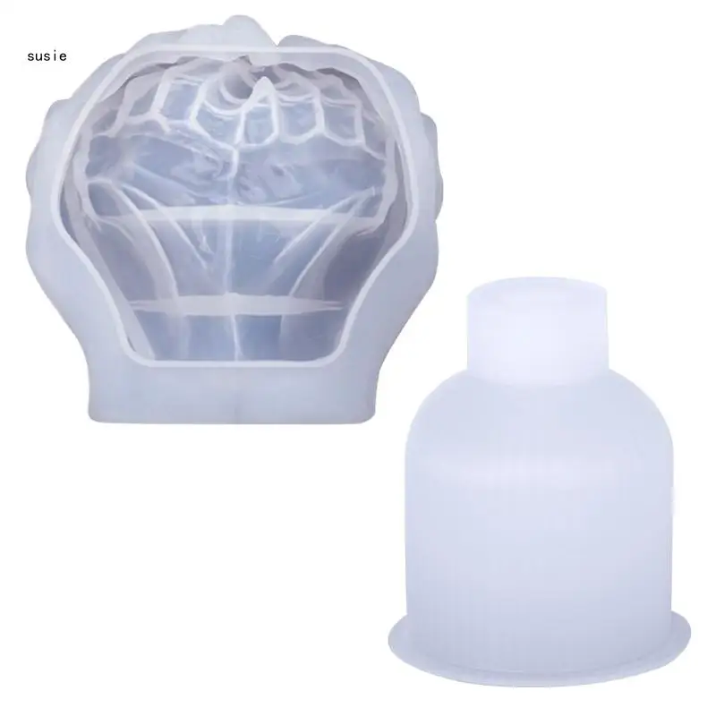 

2 Pack Silicone Concrete Mould Hand-Making Plant Pot Mold Hand-making Gardening Silicone Moulds for Succulent Planter