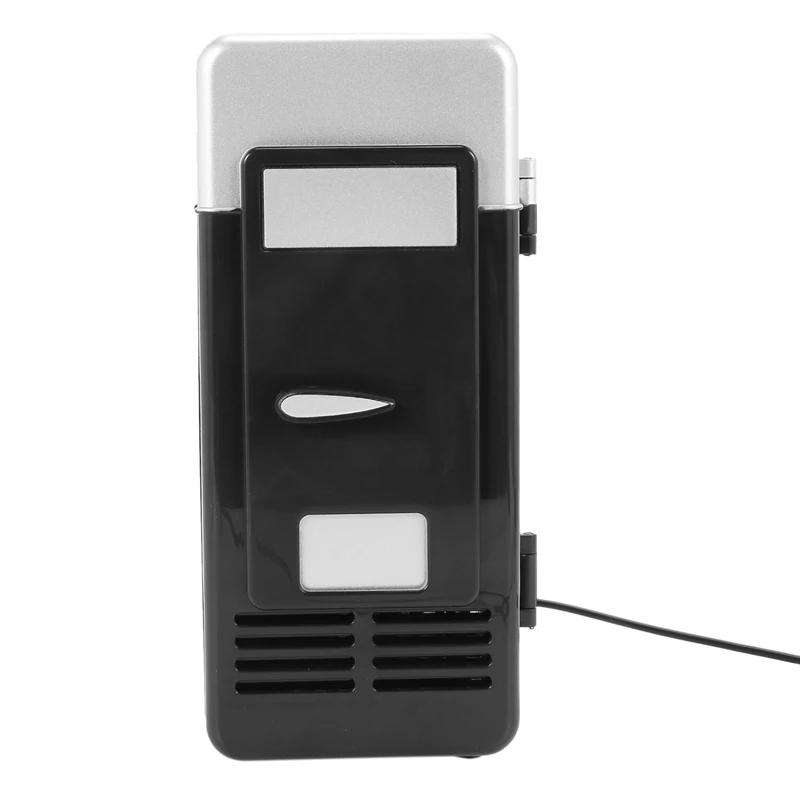 2X USB Mini Fridge Cold Drop Shpping Freezer USB Mini Fridge Small Portable Soda Mini Refrigerator For Car Black 2