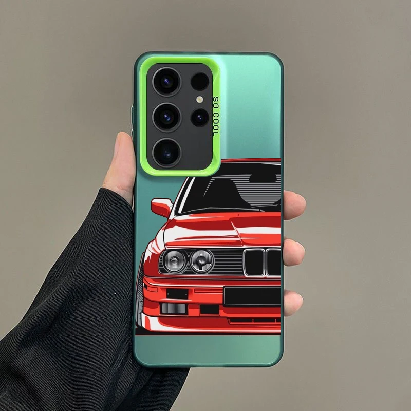 Silver IMD Cover with JDM Sports Car Art - Stylish Phone Case