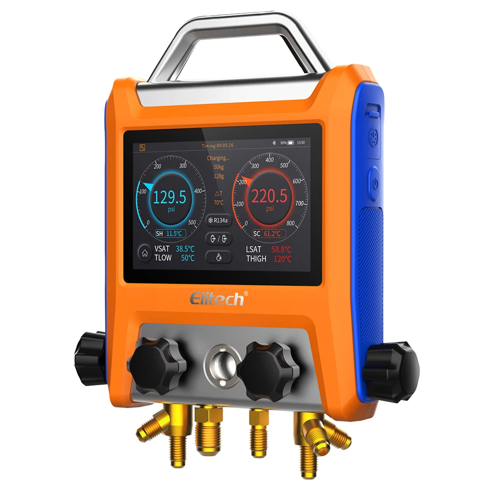 5 인치 스마트 터치 스크린 지능형 4 밸브 디지털 매니 폴드 EMG-40V