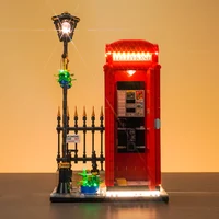 Brick Bling LED light model 21347 is suitable for Red London Telephone Box block gifts (only including lighting accessories) 2