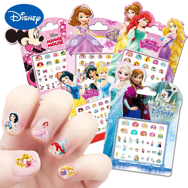 

Disney Makeup Nail Stickers Frozen Princess Elsa Anna Toy Snow White Sophia Mickey Minnie Dolls Kids Cartoon Toys for Girls