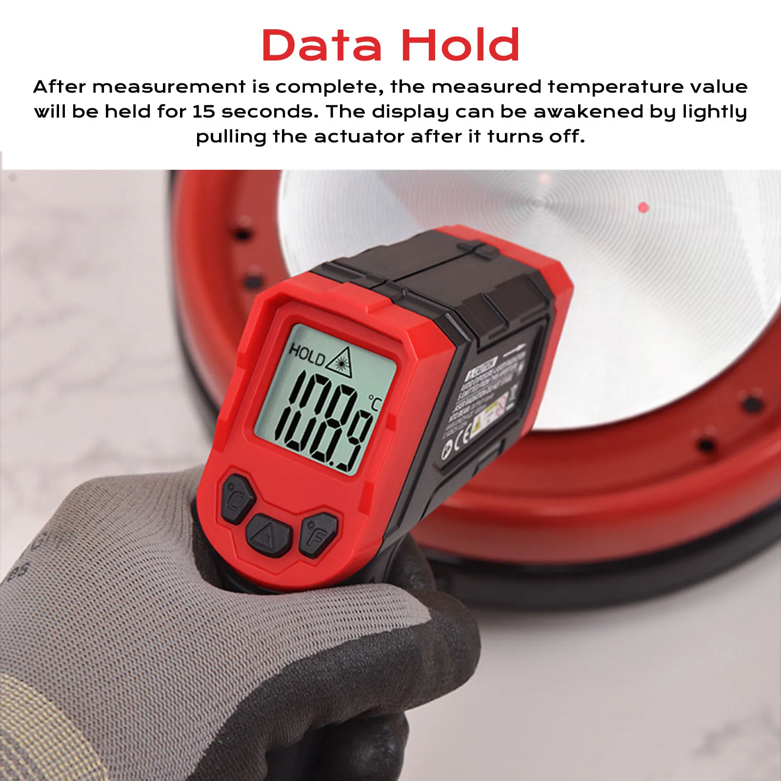 Infrared Thermometer -32°C to 400°C 37°F to 932°F High Accuracy LCD Display IR Thermometer for Cooking Frying Kitchen Barbecue M