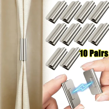 Clip Magnetiche Forti per Tende, Senza Chiodi, Clip di Chiusura Oscuranti, Mantengono le Tende Chiuse, Prevenzione Infiltrazione Luce per Casa, Camera da Letto, Ufficio
