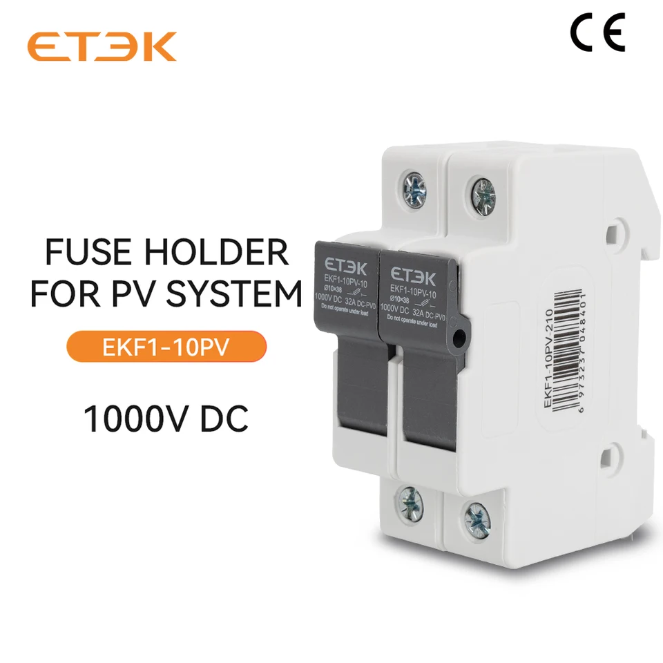 Porte-fusible DC, Porte-fusible Photovoltaïque 32A 10x38 Avec Fusibles