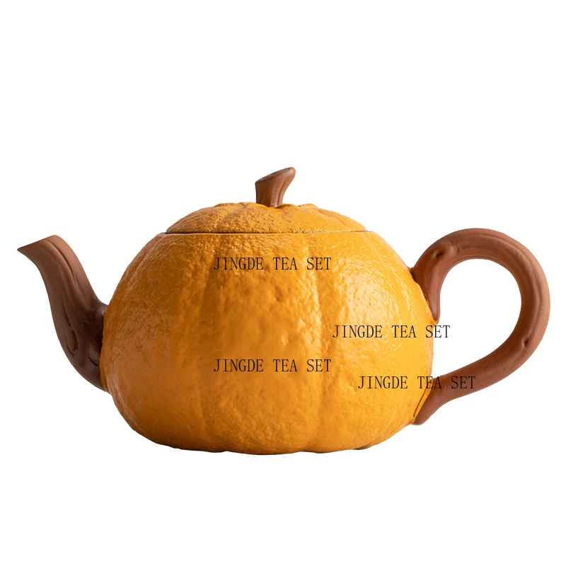 140ML Ceramic Orange Shaped Teapot Practical and Creative Tea Pot Tea Infuser/kettle Tea Set
