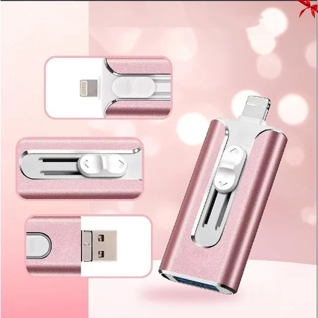 High Speed 3.0 USB Flash Drive 128GB Pen Drive For IPhone/iPad/Android/PC Pen Drive For External Memory Photo Storage Devices 1