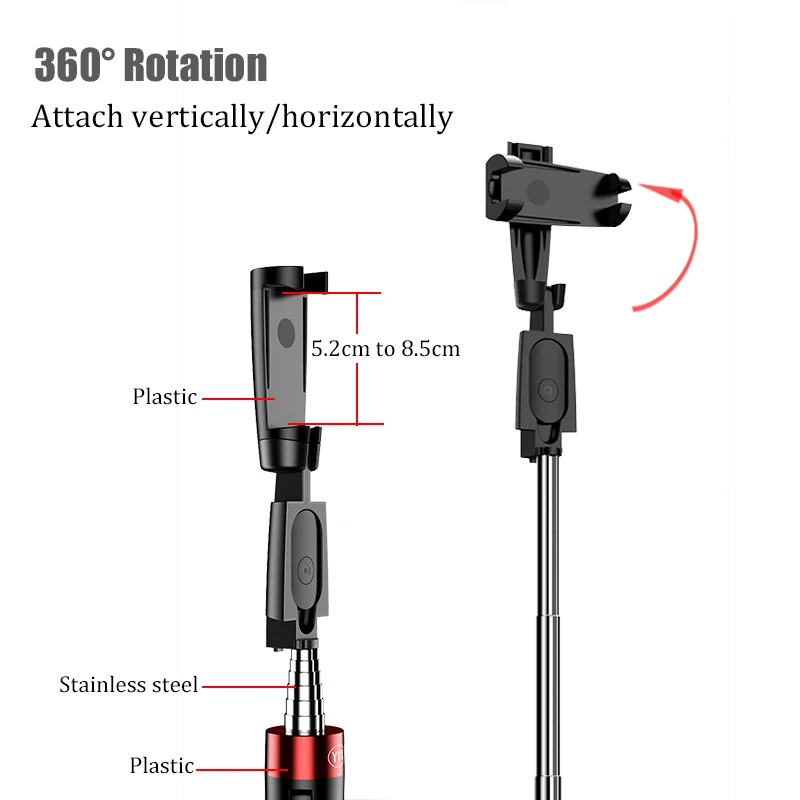 Y11/Y9 Bluetooth Selfie Stick Mini Portable All-in-One Tripod Selfie Stick Can Shoot Horizontally and Vertically