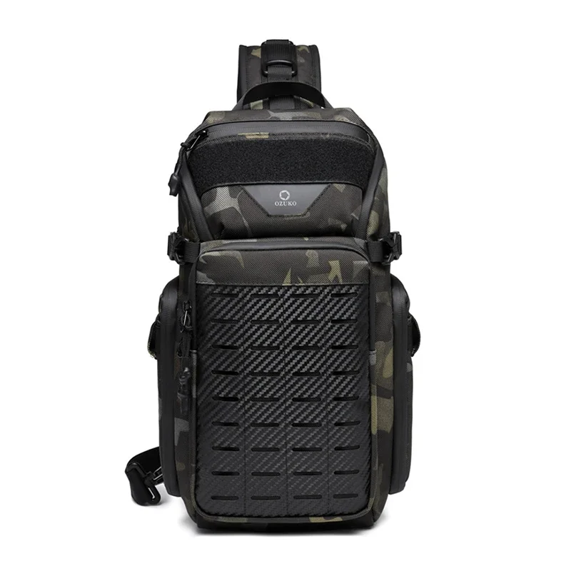 Multifunctional Men Sling Chest Bag Travel Outdoor Tactical Shoulder Crossbody Bag Large Capacity Waterproof Sports Bag For Men