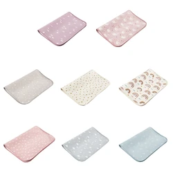 Q0KB Change Mat Liner Waterproof Diapering Sheet Protector Cotton Sheet Bed Pads